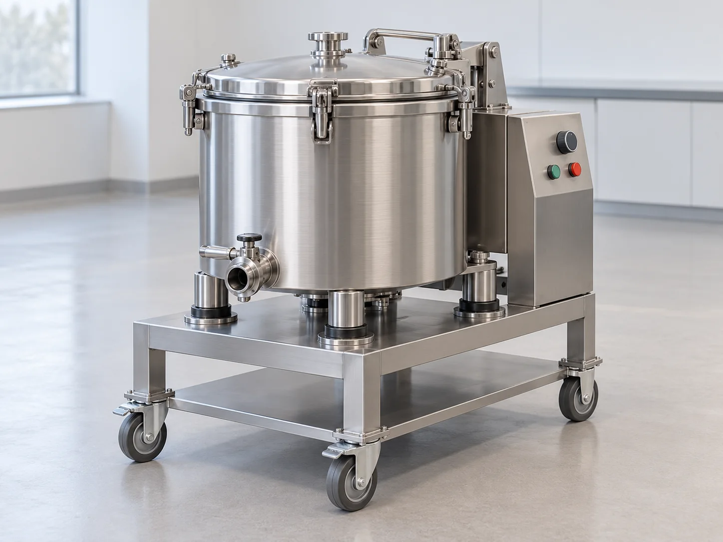 Illustrative compact pilot centrifuge concept